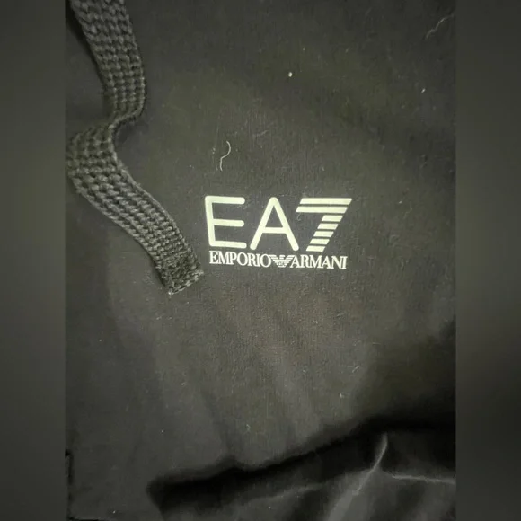 EA7 Emporio Armani Black Logo Hoodie Ladies XL - Picture 4 of 15